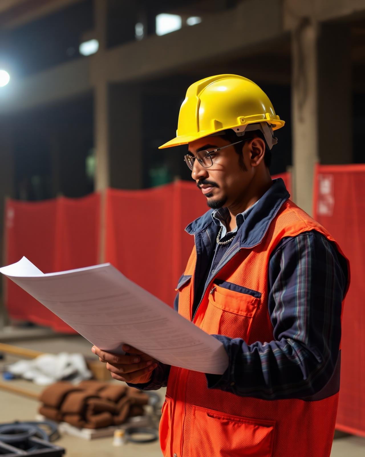 HI-LO Constructions certified civil engineers reviewing Karnataka building site